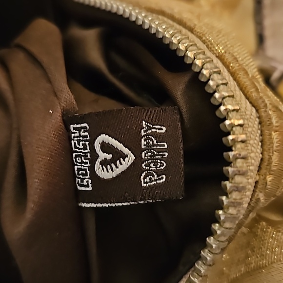 VTG COACH Y2k Gold Poppy Signature Logo Cloth Satchel Bag - Picture 13 of 16